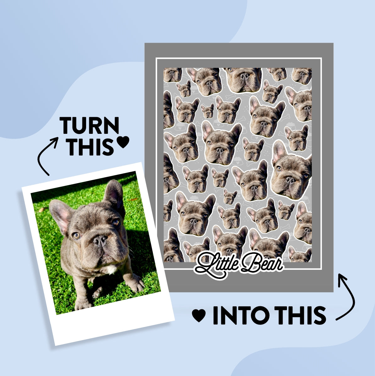 Personalized Dog Face Photo Blanket